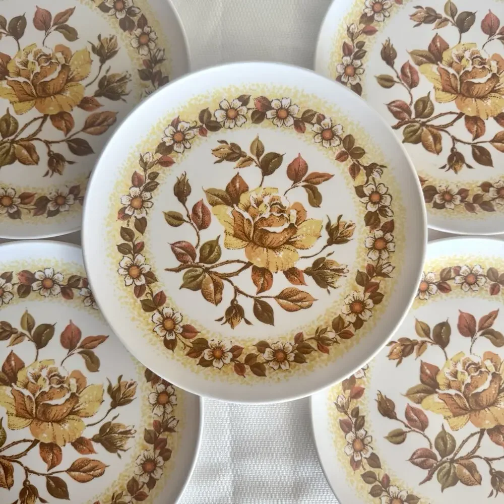 Vtg MCM Set of 5 Melamine Plastic 9